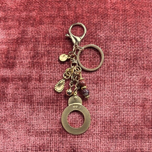MATTE GOLD HOOP BAG CHARM Gold Tone - Picture 6 of 8